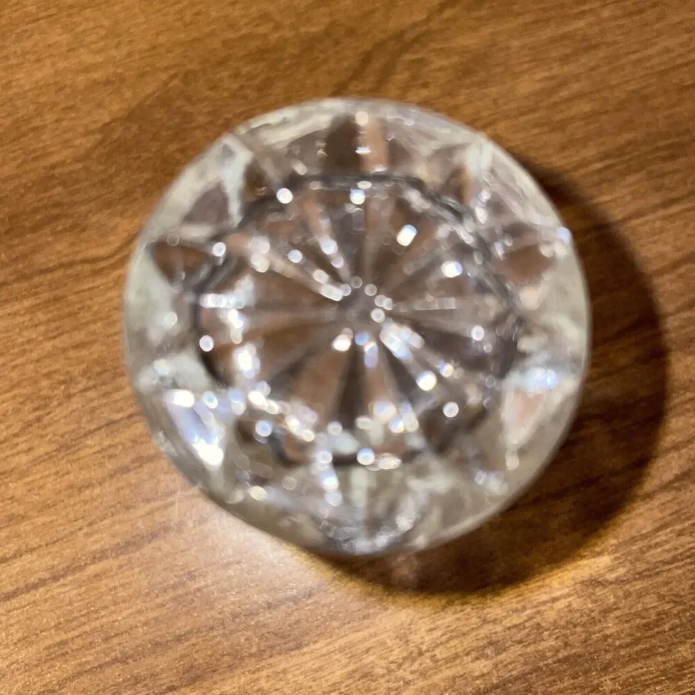 Anchor Hocking Star of David Clear Glass Vinegar Cruet And Stopper 8 Inches Tall